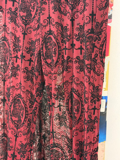 Burgandy Skull Trousers Size Medium