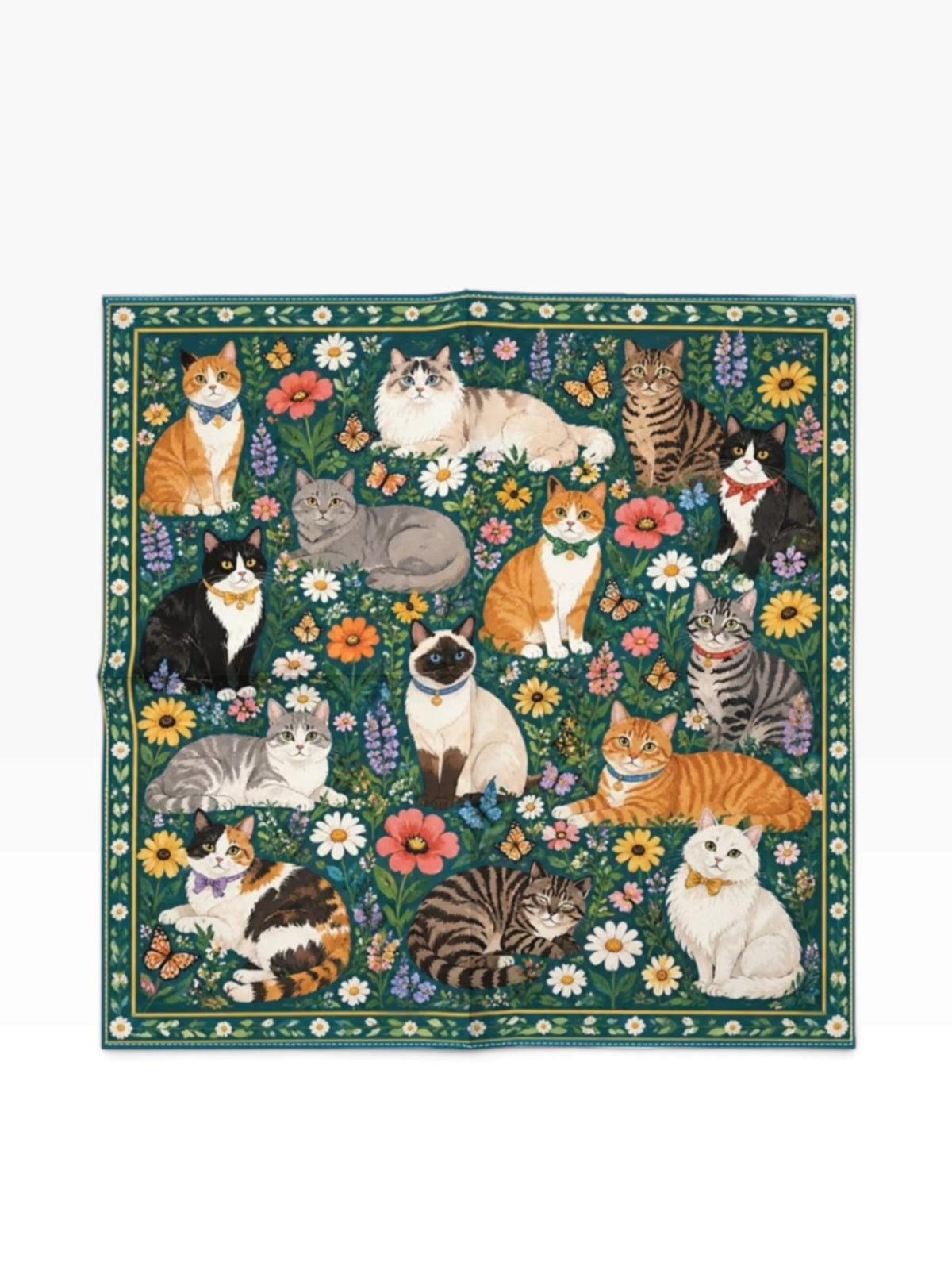 Cat Scarf Green