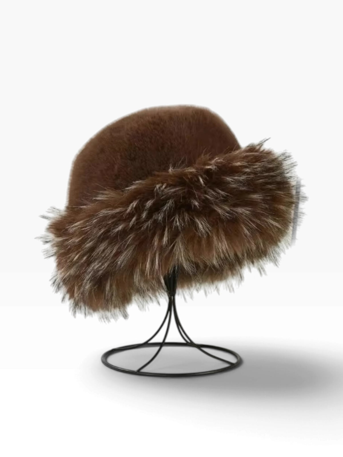 Fur Bucket Hat Coffee