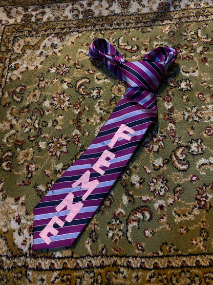 STRIPY FEMME Up-cycled tie