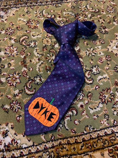 PURPLE DYKE PUMPKIN Up-cycled tie 