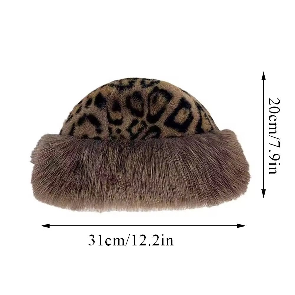 Fur Bucket Hat Light Leopard