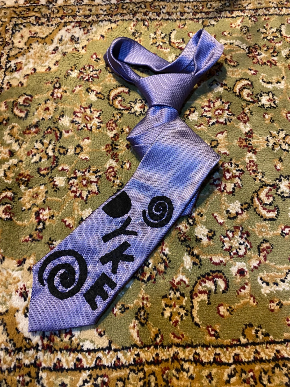 PURPLE SWIRL DYKE Up-cycled tie