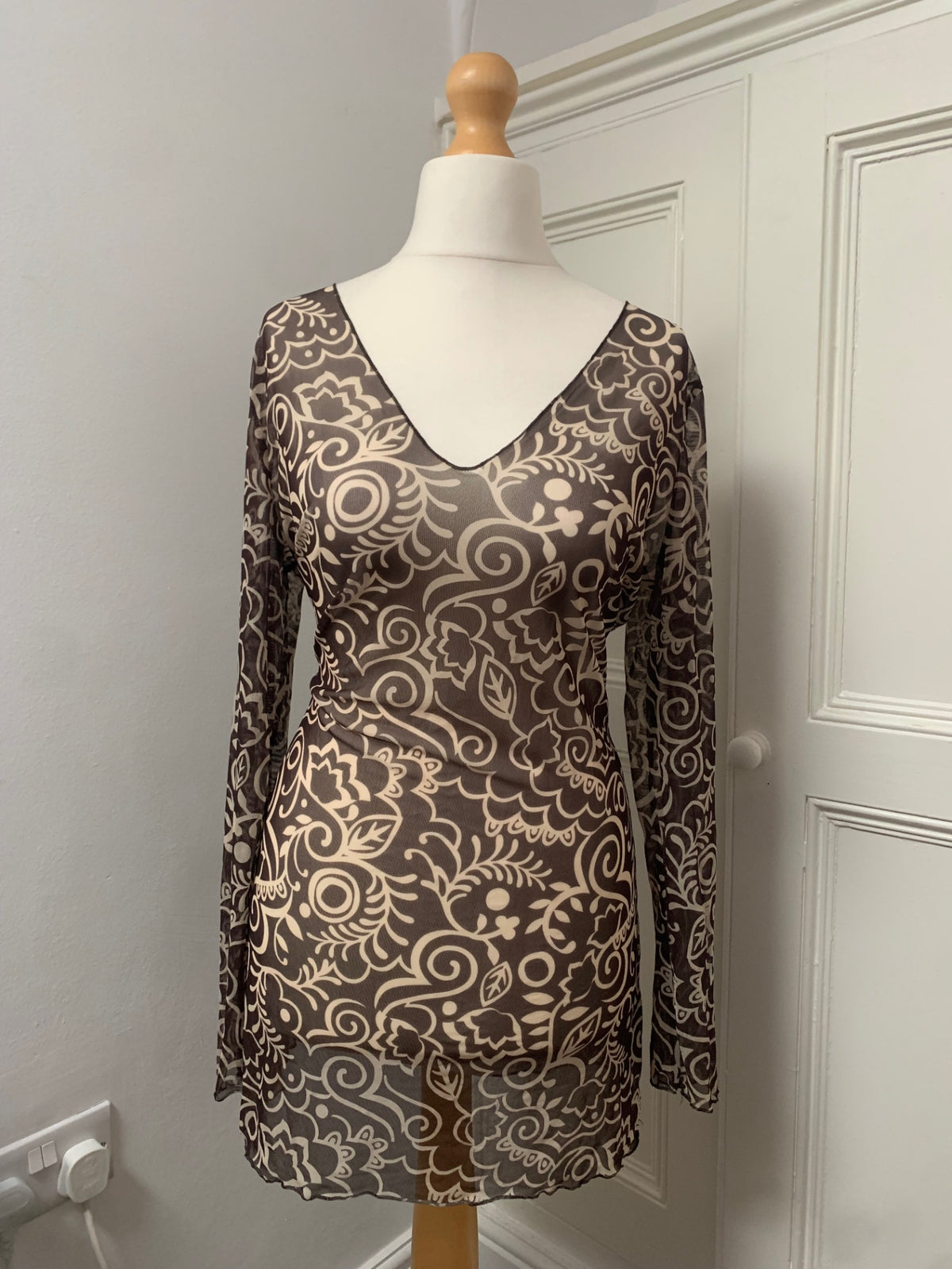 floral mesh tunic 