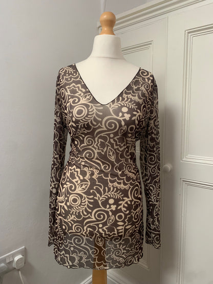 floral mesh tunic 
