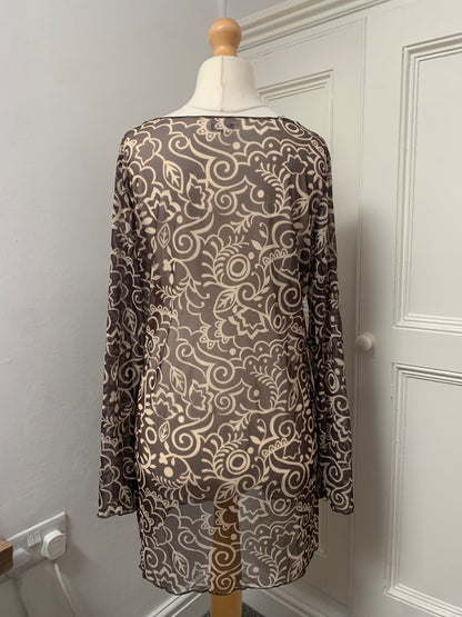 floral mesh tunic 
