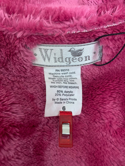 pink button up coat 