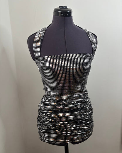 Disco strapless dress