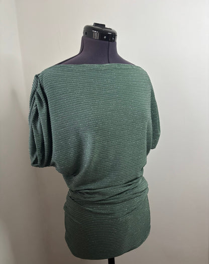 Green sparkle mini skirt