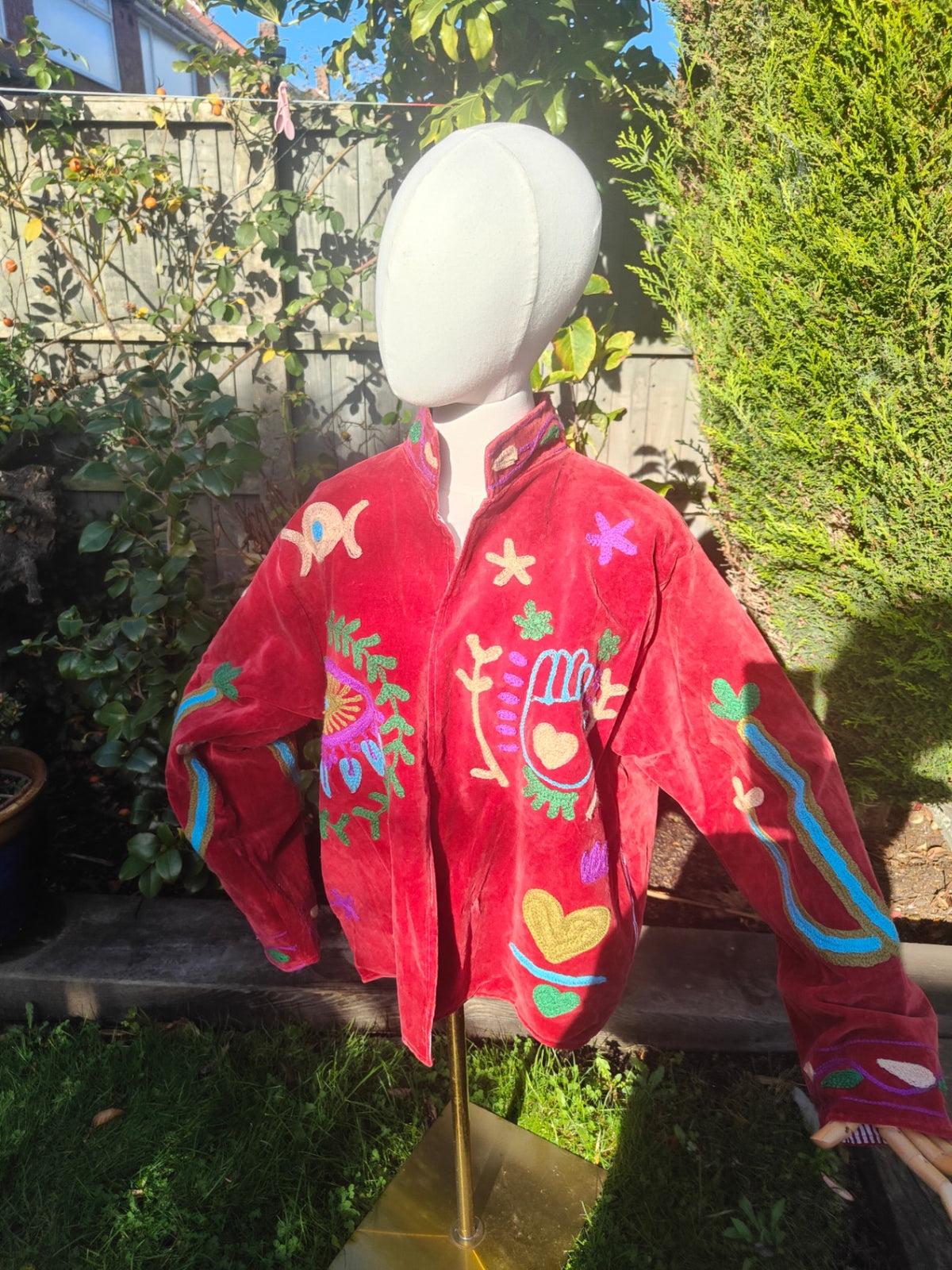 Wanderlust velvet jacket - cactus Red 