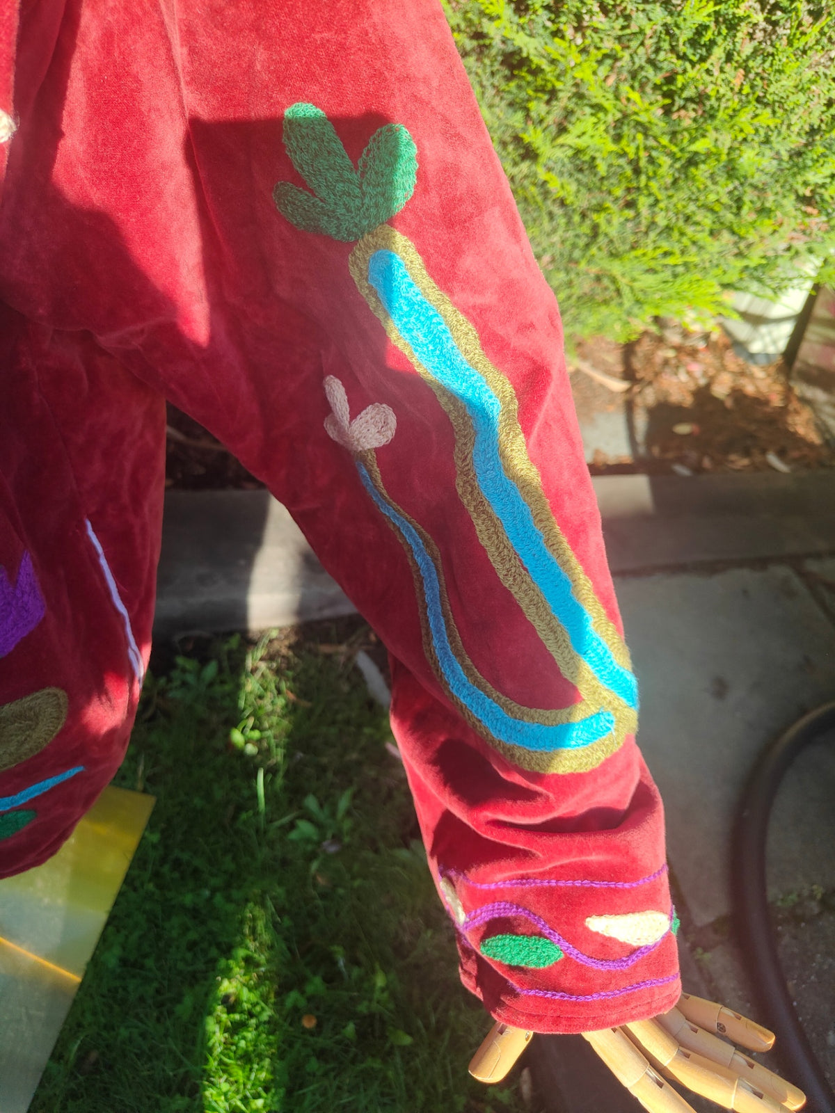 Wanderlust velvet jacket - cactus Red 