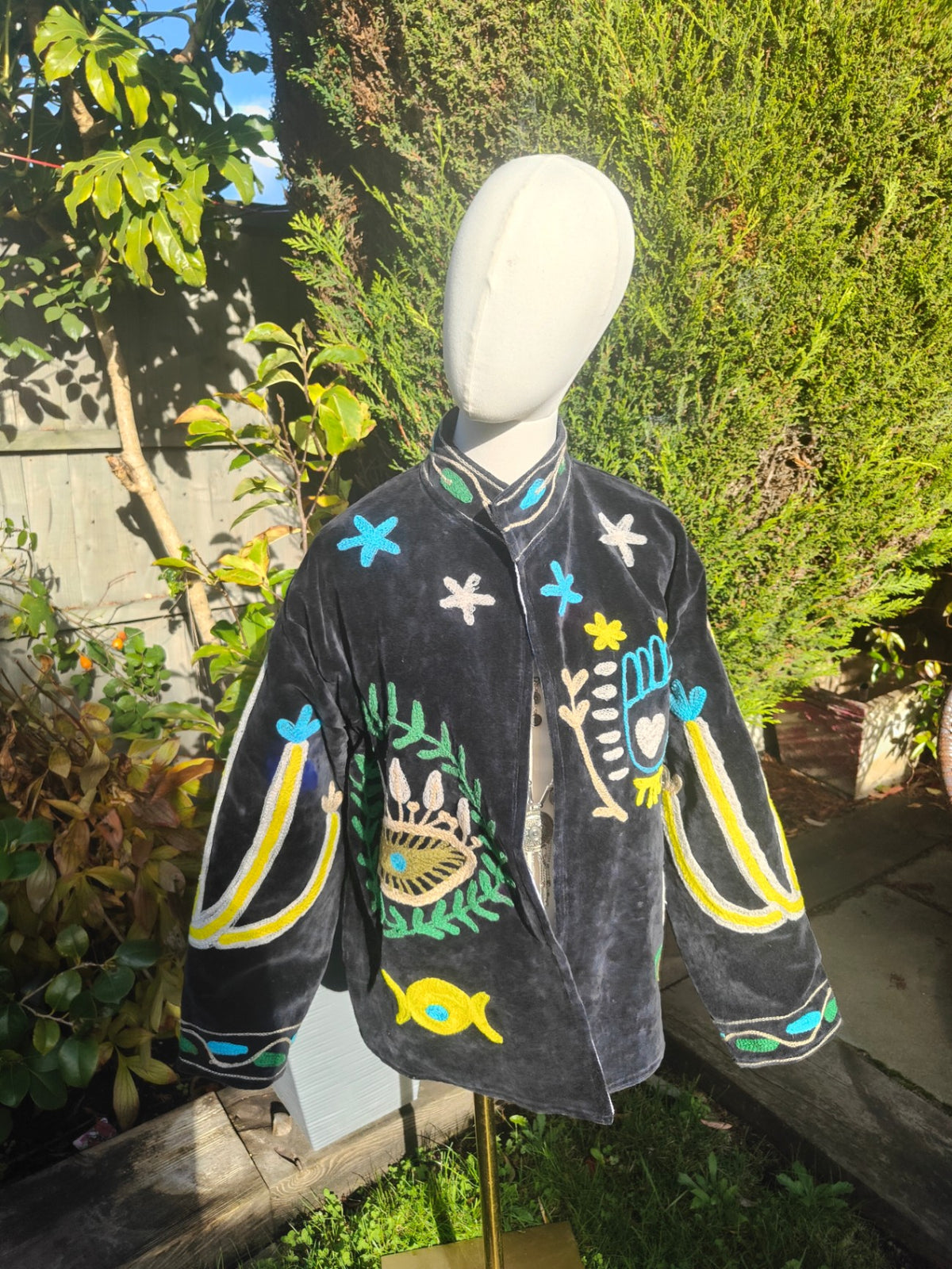 Wanderlust velvet jacket - cactus Black