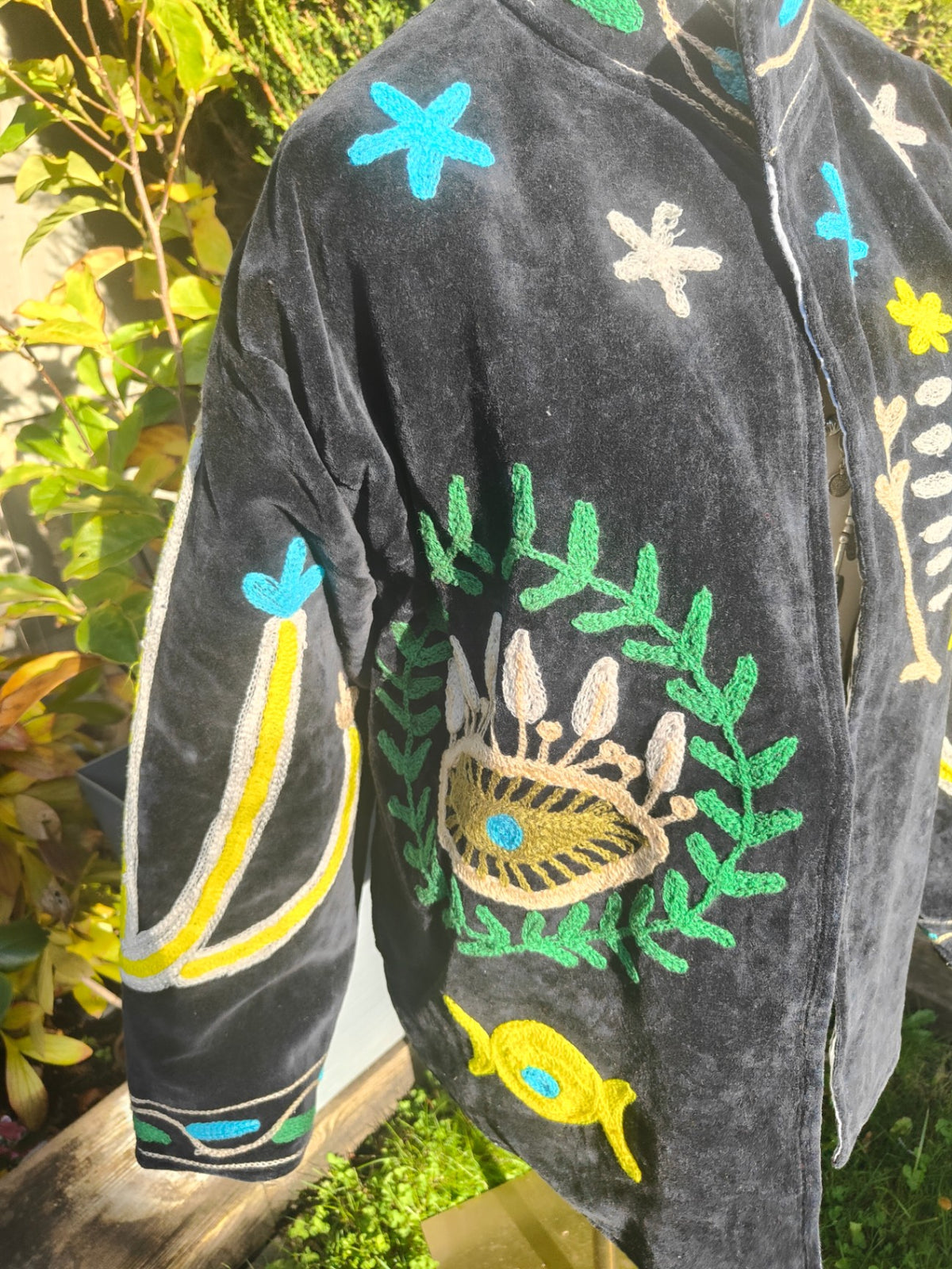 Wanderlust velvet jacket - cactus Black