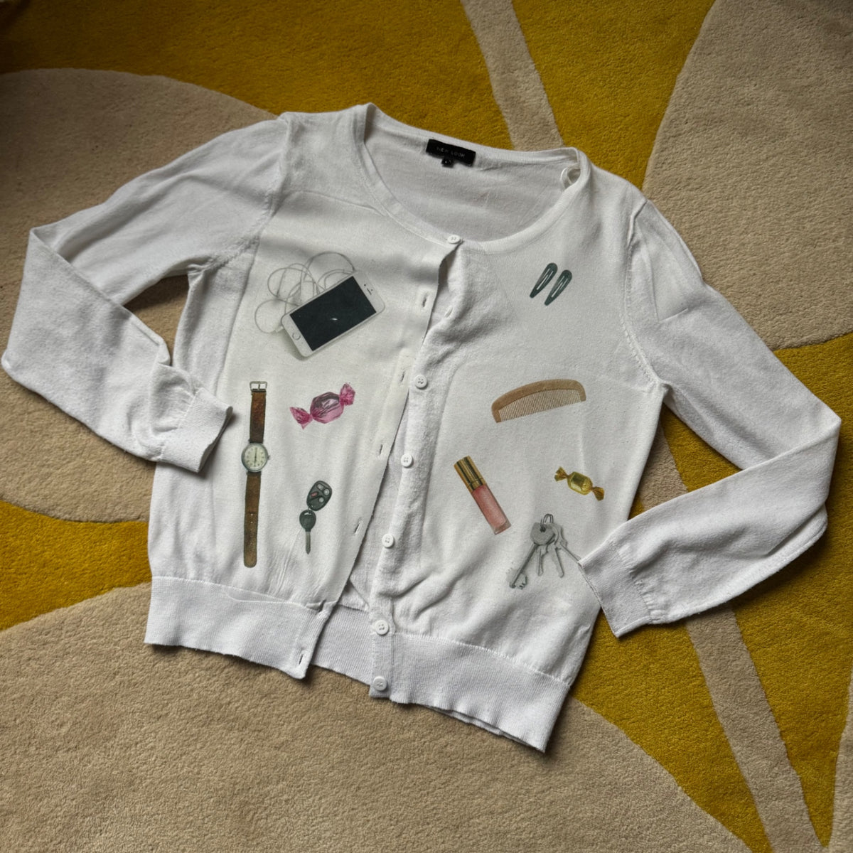 Handbag print cardigan 