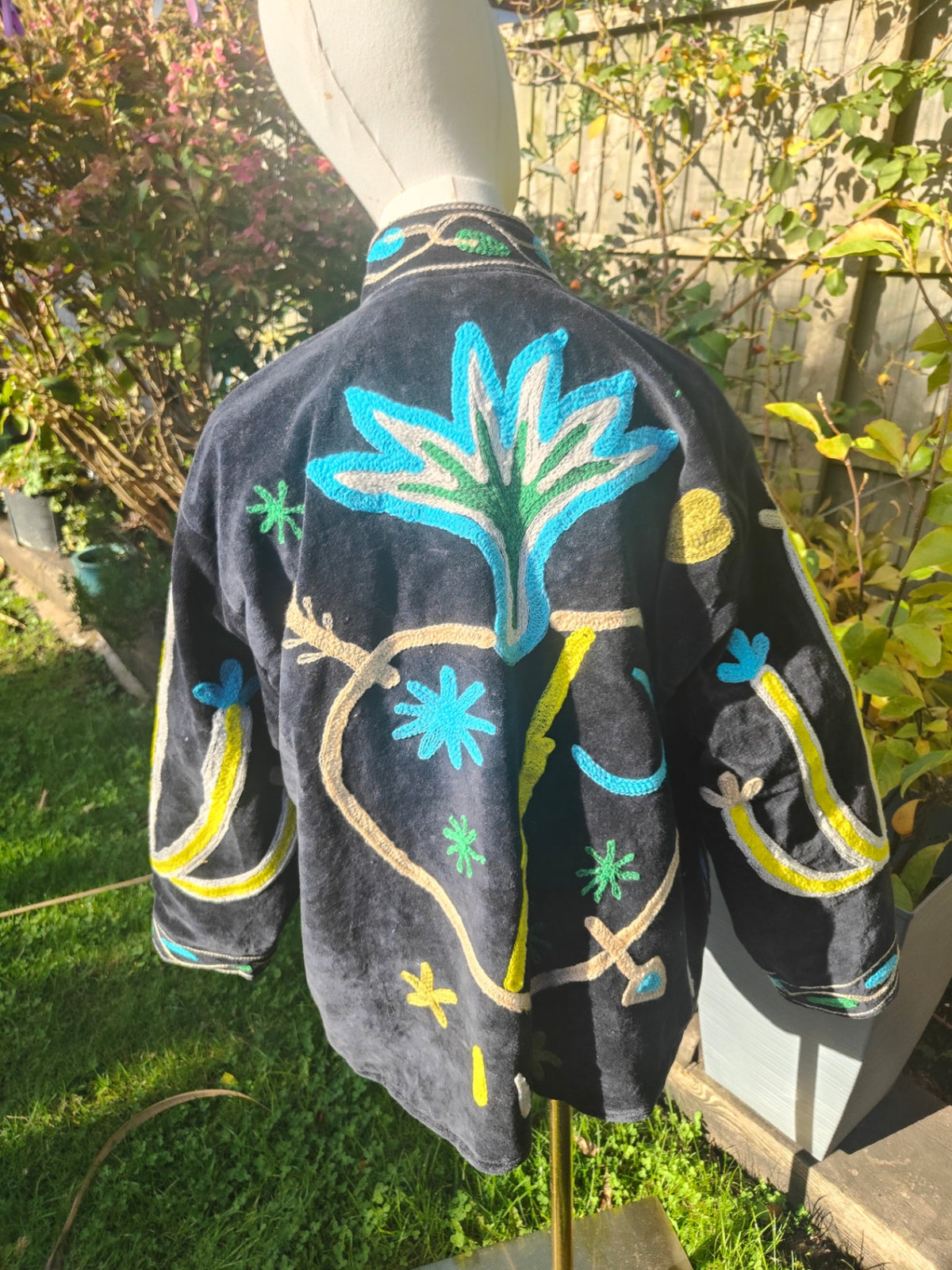 Wanderlust velvet jacket - cactus Black