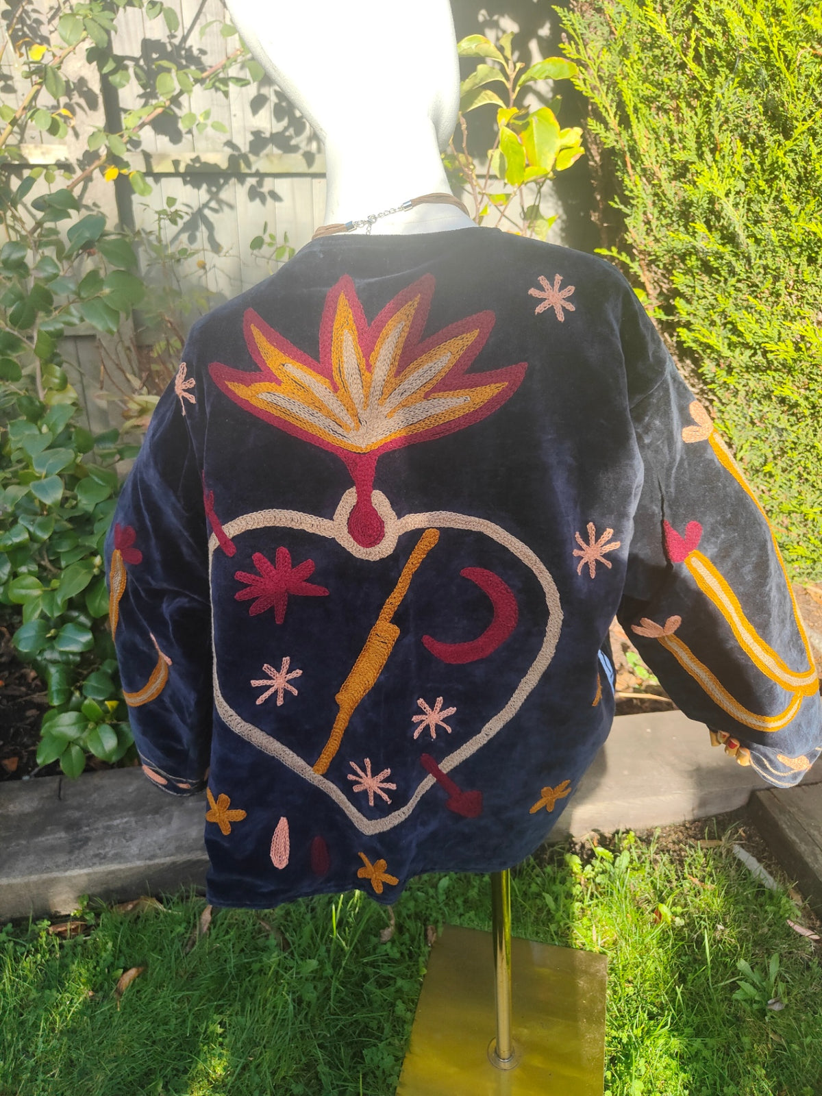 Wanderlust velvet jacket - No collar hand Navy