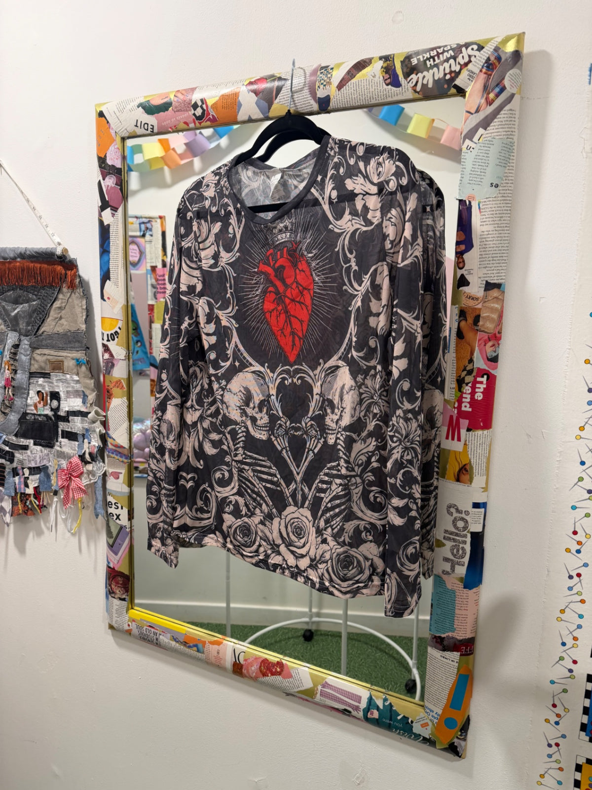 Heart Shull Mesh Top