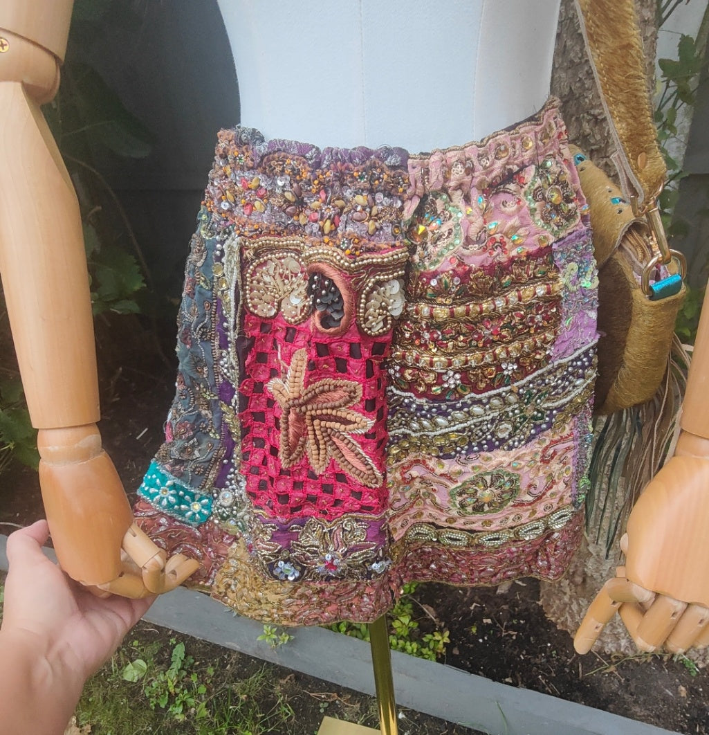 Limited edition Jewelled mini skirt 26-38 waist