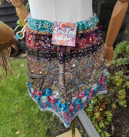 Limited edition Jewelled mini skirt 26-38 waist