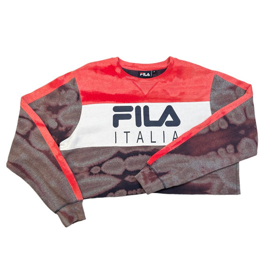 Bleached & Cropped Fila Sweatshirt