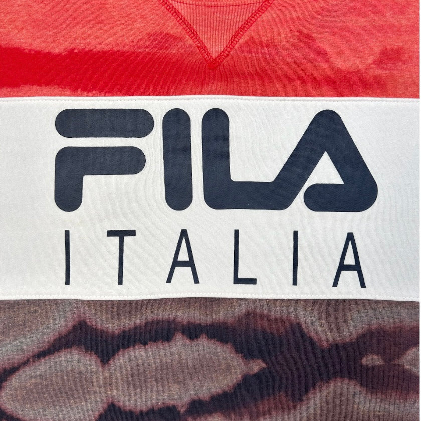 Bleached & Cropped Fila Sweatshirt
