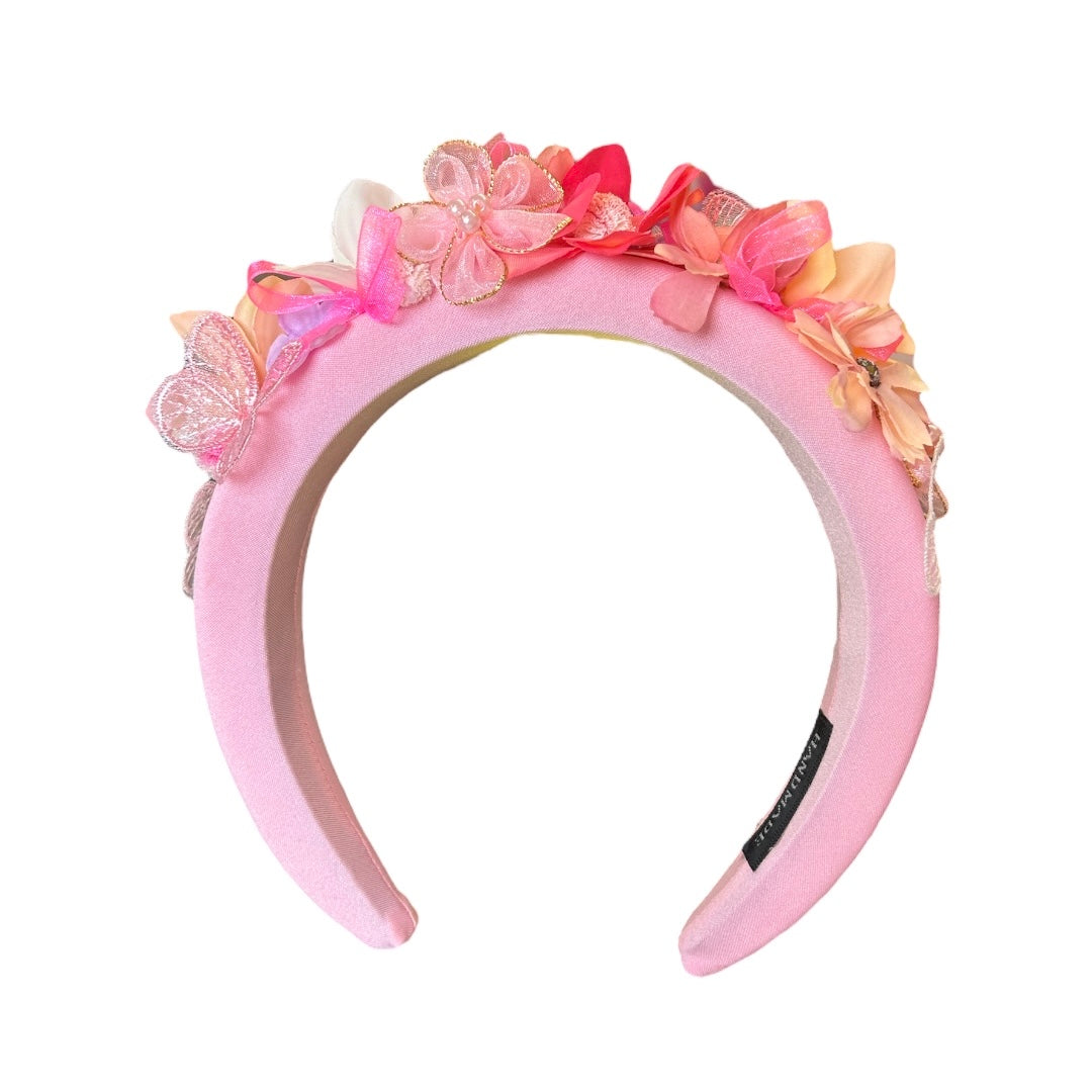 Pink Flower Headband Crown