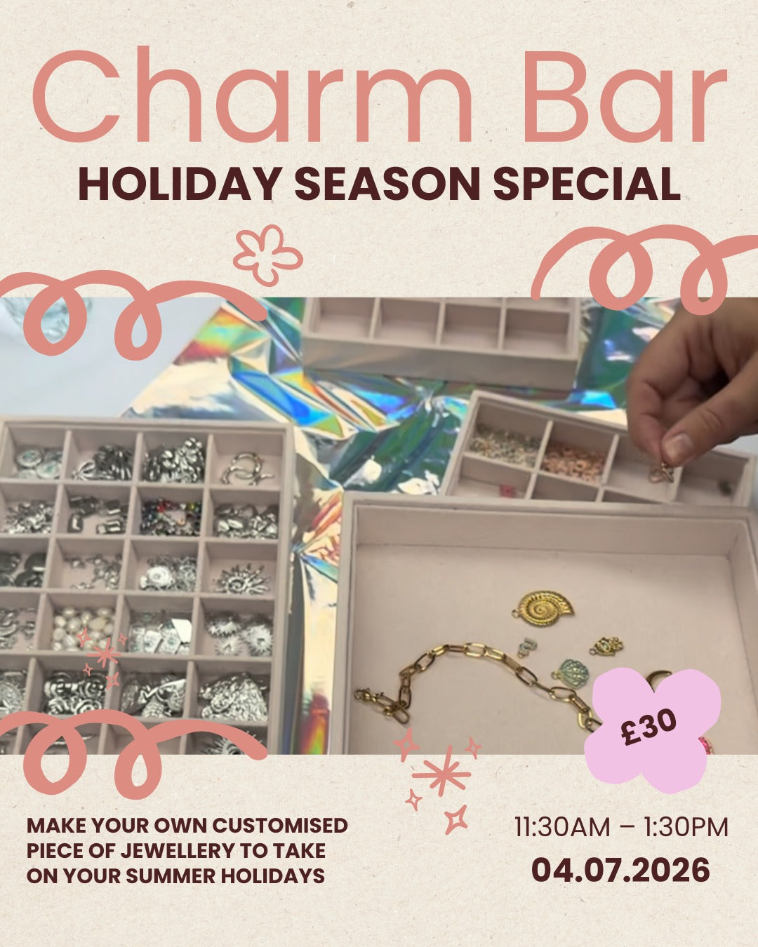 4th July - Charm Bar Workshop – Holiday Season Special